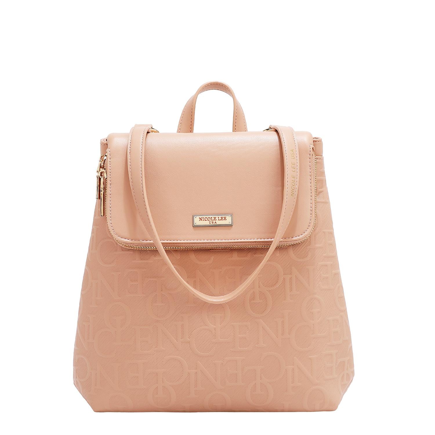 Mochila Multifuncional Nicole Lee Con Relieve FW25