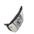 Bolsa cruzada media luna Nicole Lee print Moda SnowflakeFW25