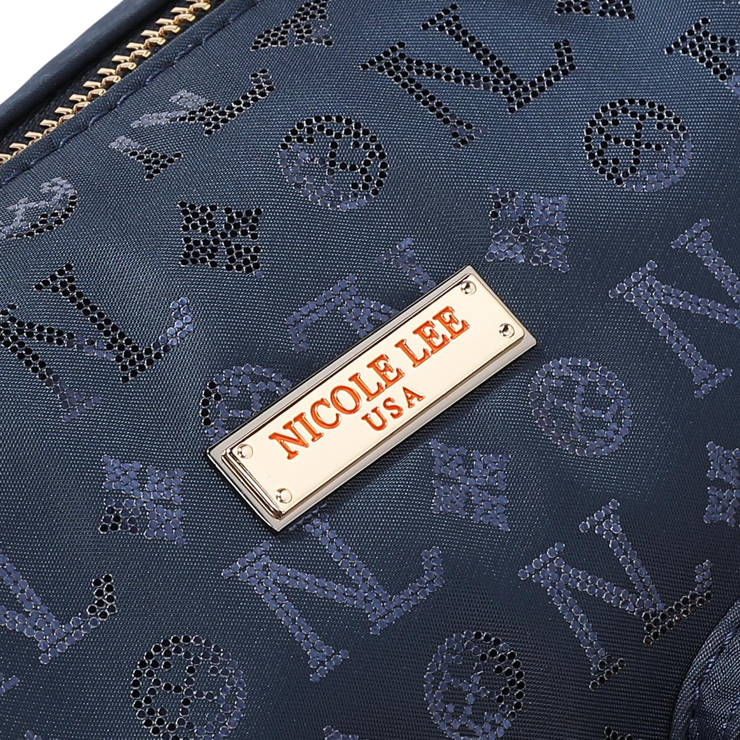 Bolsa satchel Nicole Lee de nylon holográfica FW25