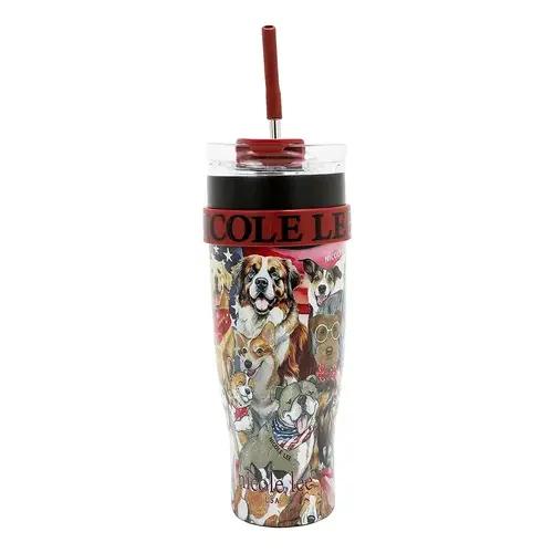 Termo Nicole Lee Best Smile con popote y agarradera FW25