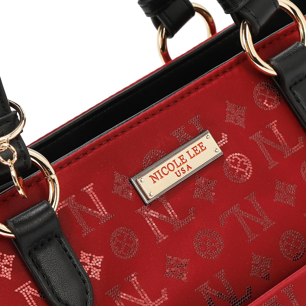 Bolsa tote Nicole Lee de nylon holográfica FW25