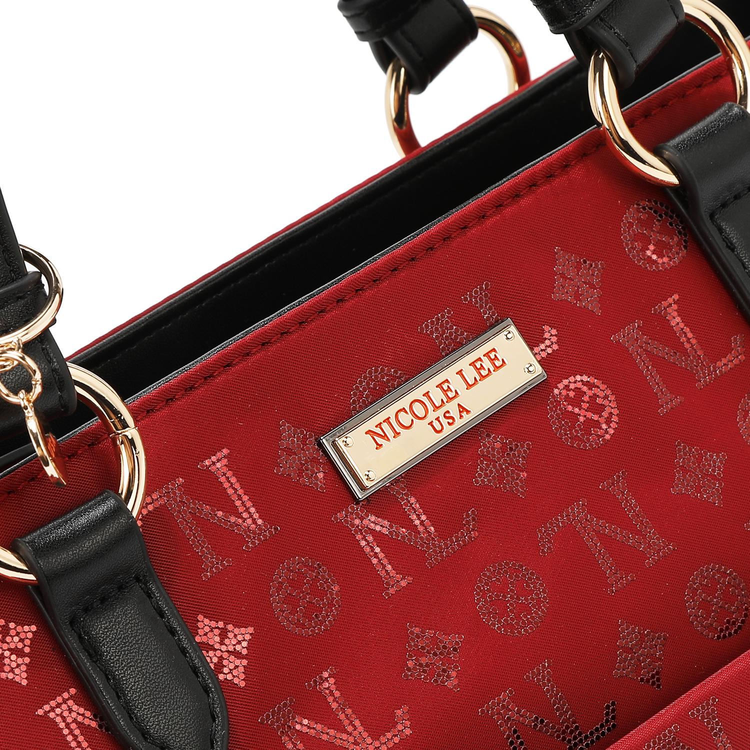 Bolsa tote Nicole Lee de nylon holográfica FW25