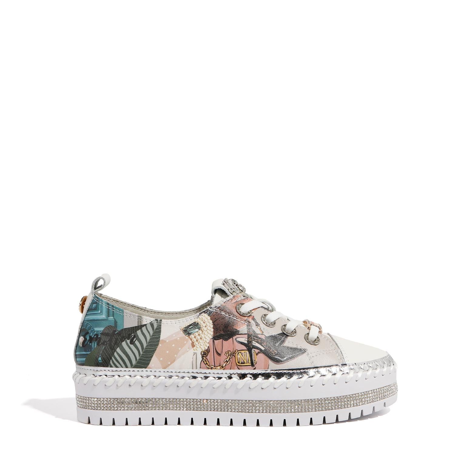 Tenis Nicole Lee Con Suela Trenzada Print Emotion SS26
